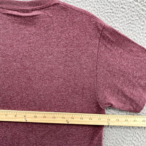 Port Company Simms T-Shirt Men Small Red Core Cotton Fishing Performance Outdoor - Picture 7 of 9